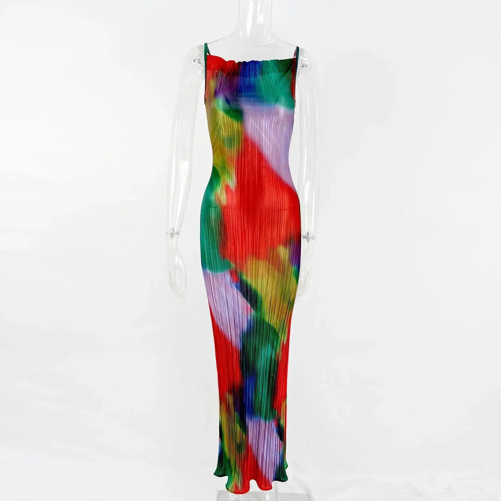 GX009 Fashion women's sleeveless printed long party dress spaghetti strap design sexy tight fit elegant evening dresses