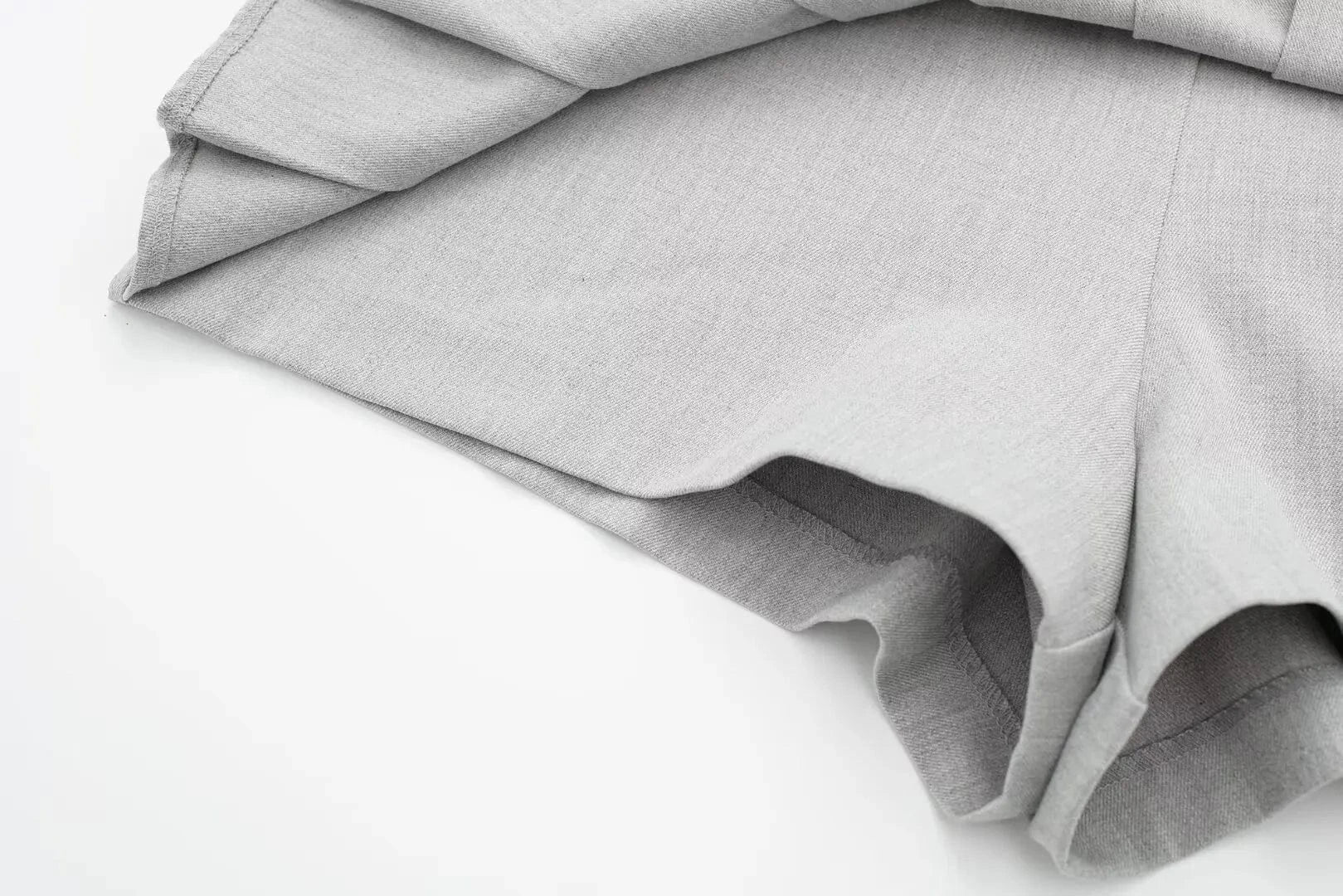 GX1608 Fashion 2024 clothes boutique women street wear long sleeve pocket unique shirt and pleated mini skirt short 2 piece set