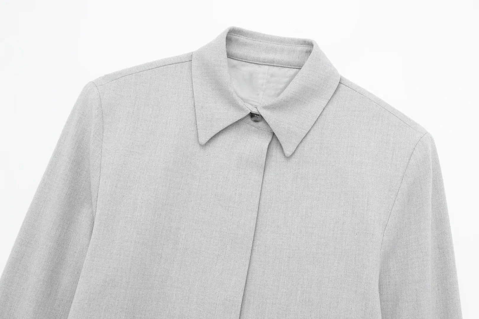 GX1608 Fashion 2024 clothes boutique women street wear long sleeve pocket unique shirt and pleated mini skirt short 2 piece set