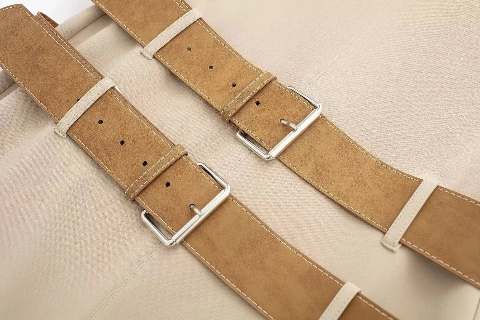 GX2310 Fashion 2024 Sleeveless Belt Patchwork Mini Dress Women Summer Clothing Boutique Unique Elegant Dresses