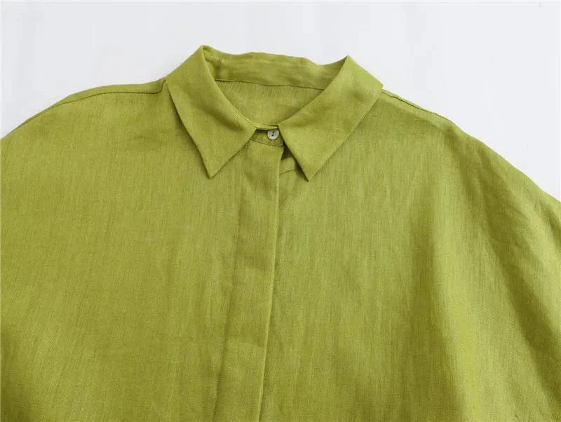 GX7045 Fashion 2024 Good Quality Street Wear Female Lounger Outfit Half Sleeve Shirt and Wide Leg Pant 2 Piece Women Set