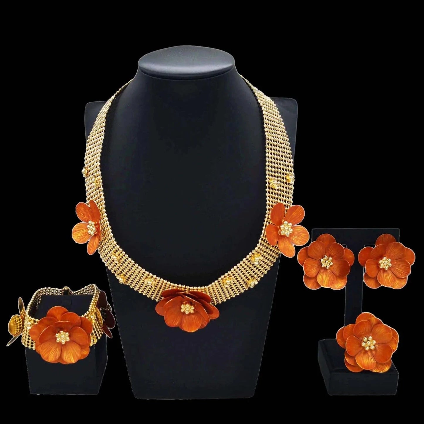 H20173 New Design 2023 Jewelry Set Necklace 24k Gold Plated Brazilian Jewelry For Women Men High Quality African Jewelry Sets Earrings