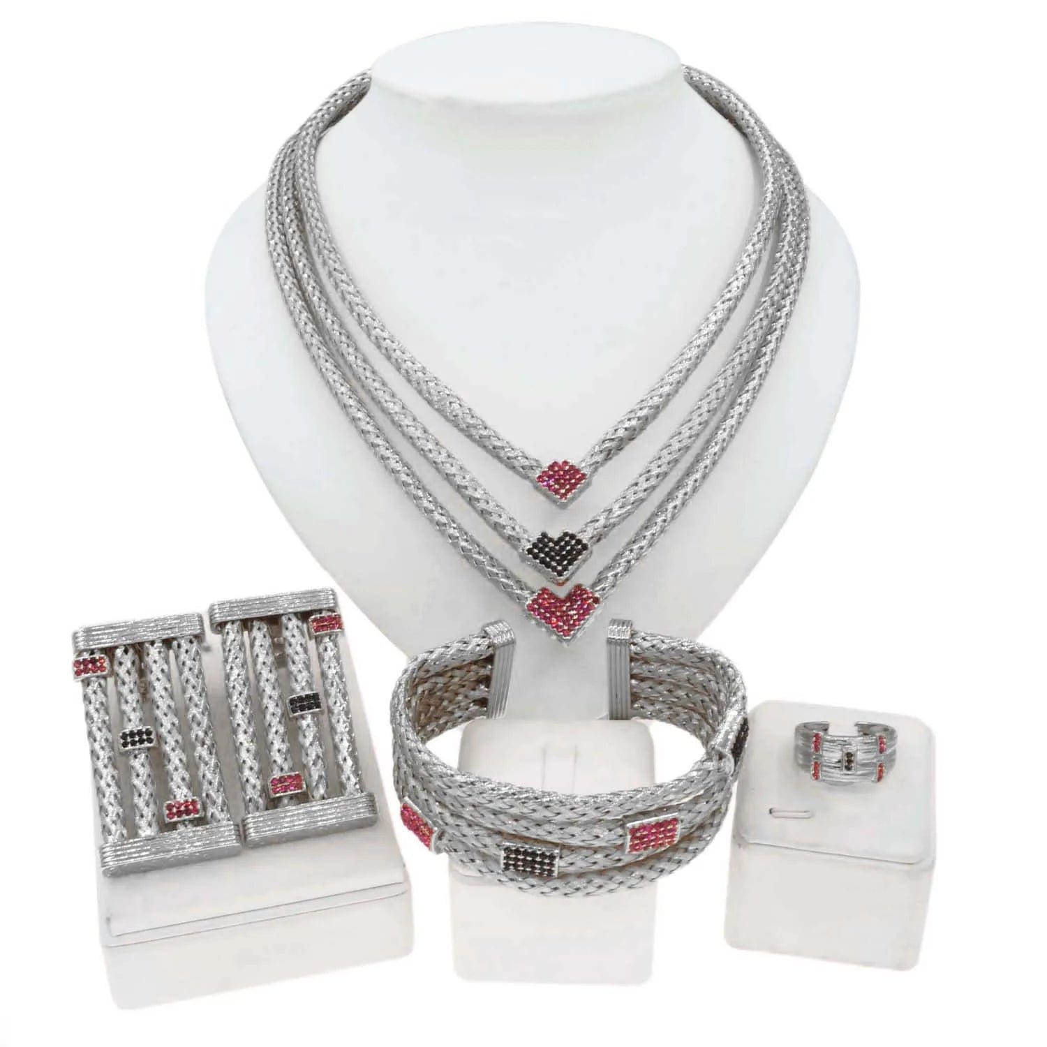 H50054 Fashion 24 K Gold Plated Jewelry Set Fancy Wholesale Jewelry sets Brazilian Gold Plated Jewelry For Women Necklace Set Earrings