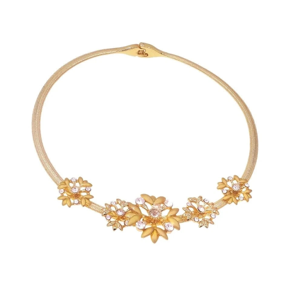 HA0206 New Design 18K Gold Plated Jewellery Sets Dubai Saudi Gold Jewelry Set High Quality Fashion African Jewelry Necklace Set Earring