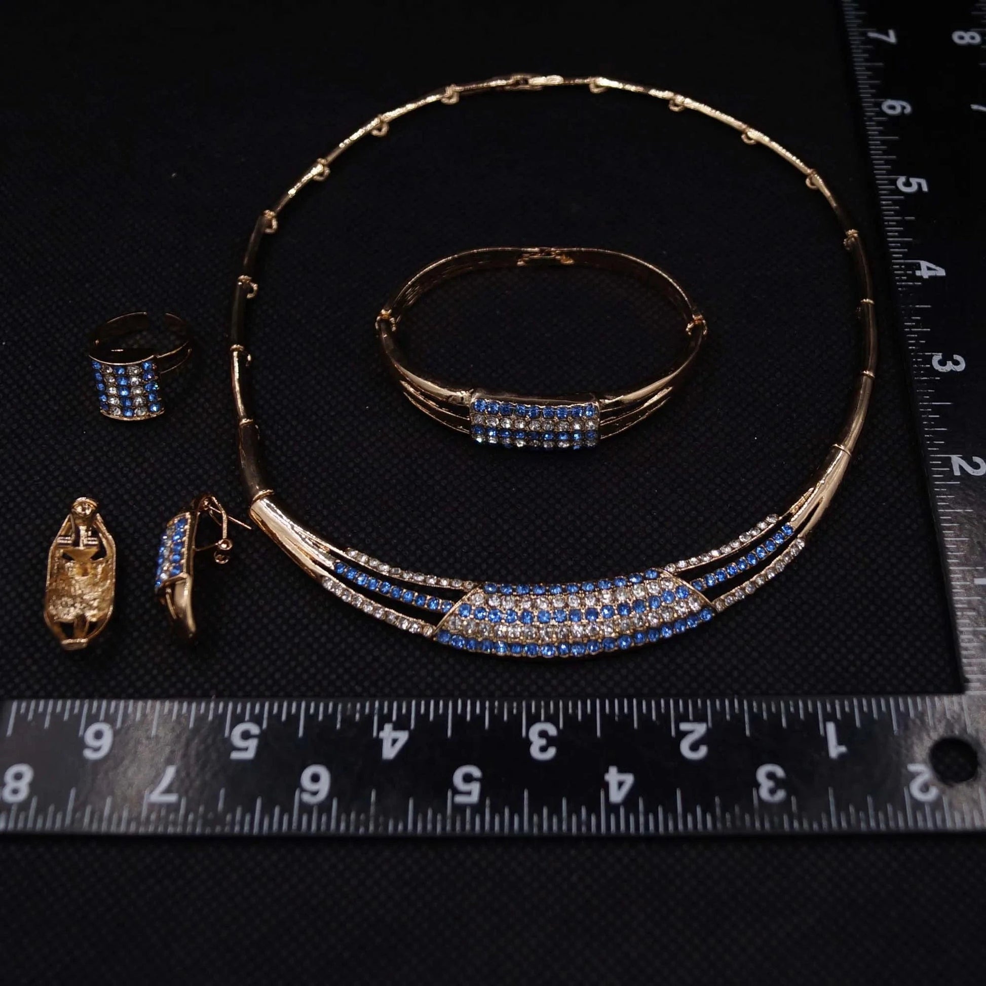 HA23297 Custom Wholesale Jewelry Fashion Dubai 18 K Gold Plated Luxury African Jewelry Sets Bridal Wedding Zircon Jewelry Set Women