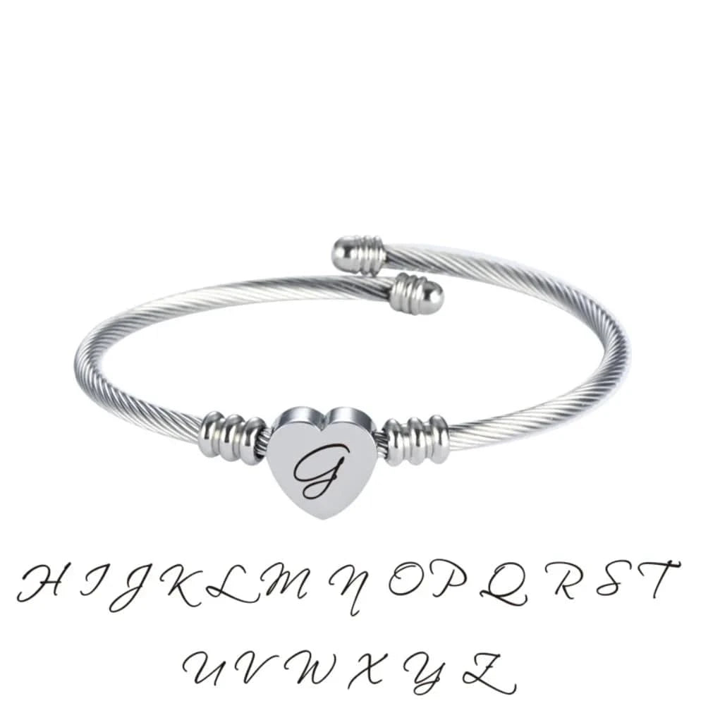 Hainon women bangle Stainless Steel jewelry Bracelet Personality lettering Men bracelet wholesale Personalized custom text