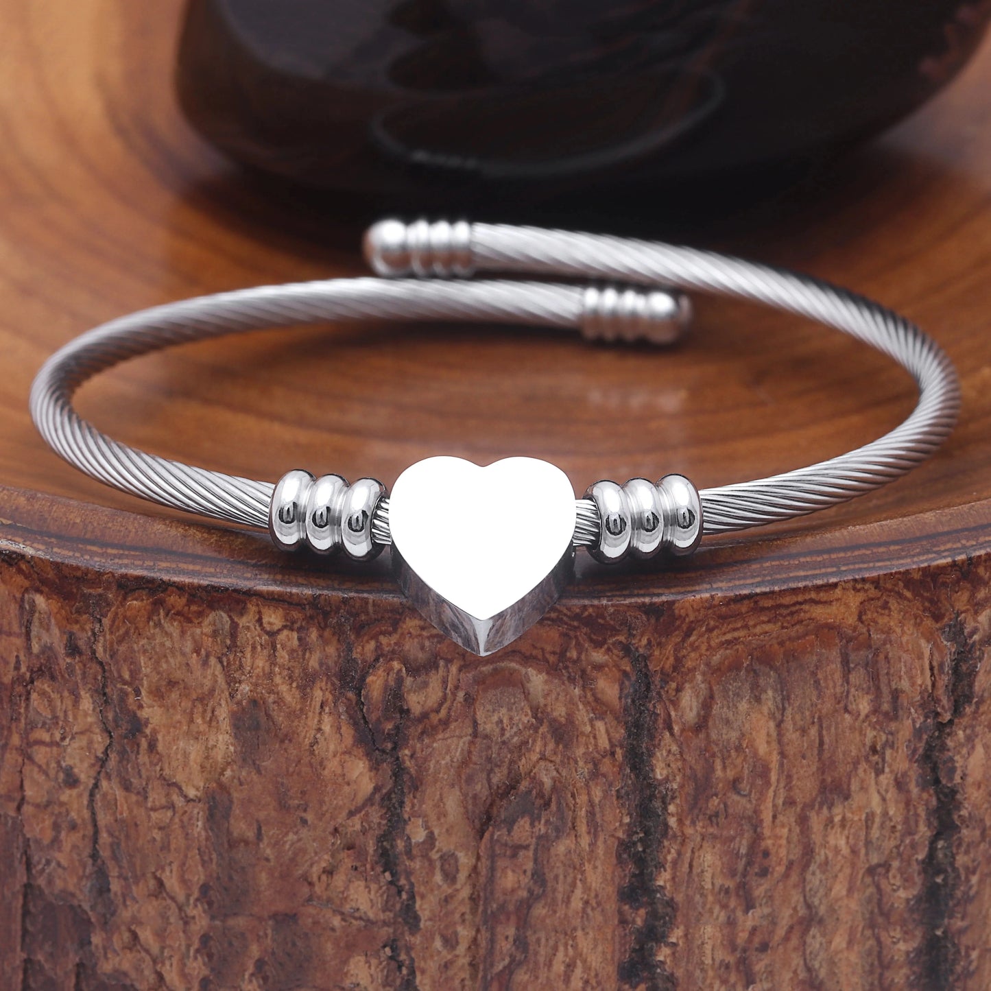 Hainon women bangle Stainless Steel jewelry Bracelet Personality lettering Men bracelet wholesale Personalized custom text