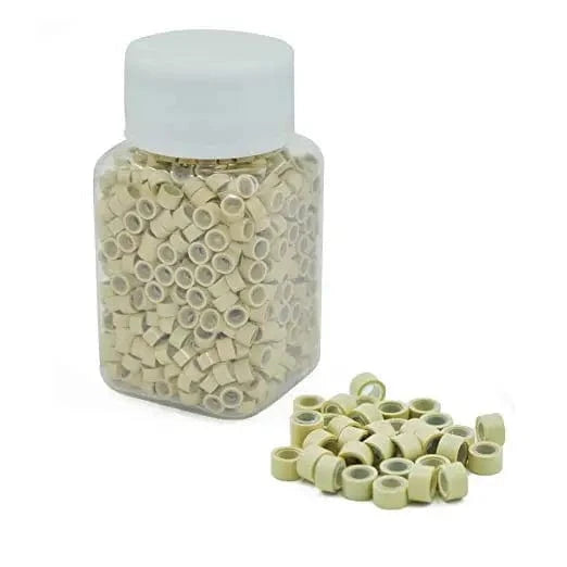 Hair Micro Rings 5*3MM 1000PCS Silicone Lined Micro Rings Links Beads for Hair Extensions black micro rings