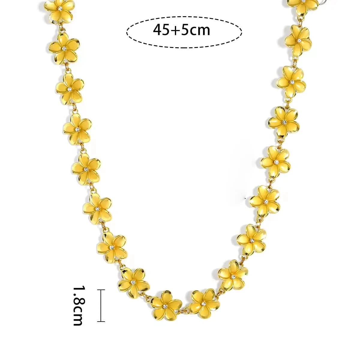 Hawaiian Samoa New Design Gold Plated  Plumeria necklace earring bracelet flowerJewelry Set Women