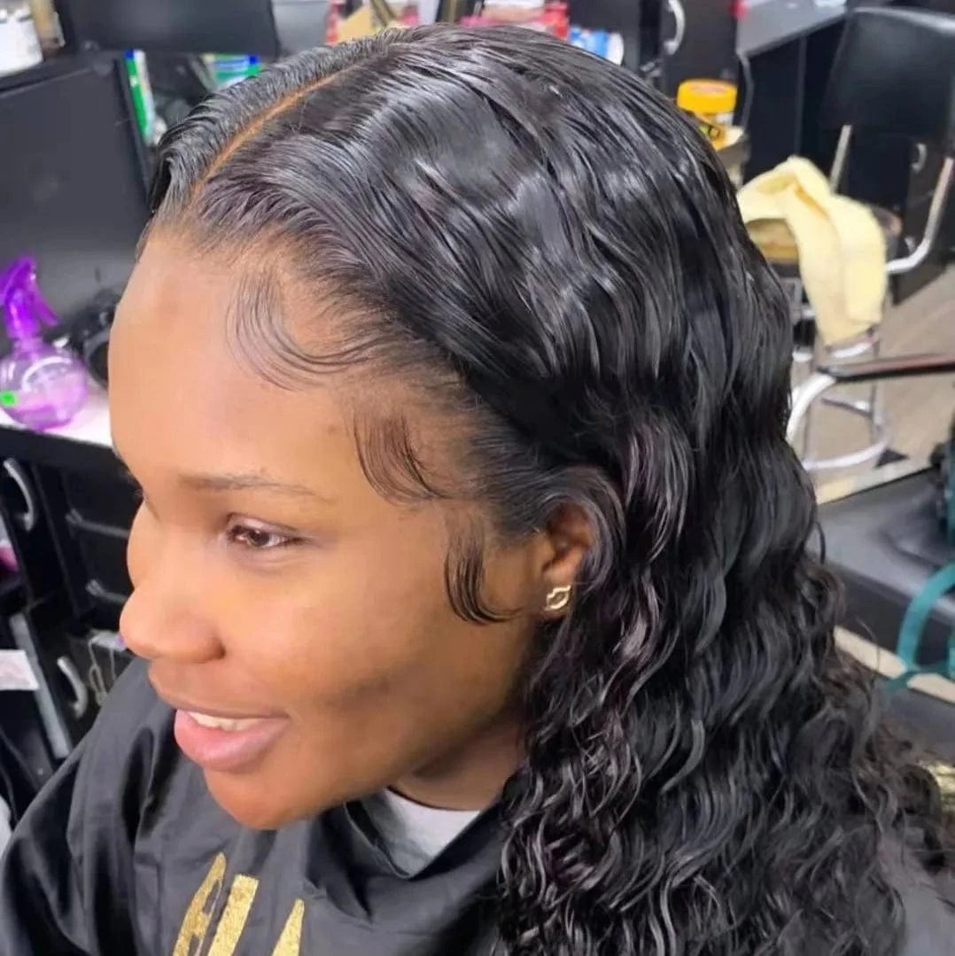 Hd frontal wig / 12 Inches 100% Virgin Unprocessed HD Lace Frontal Wig Ladies Sexy Curly Wave Style Indian Remy Hair Soft Single Weft Raw Natural Looking