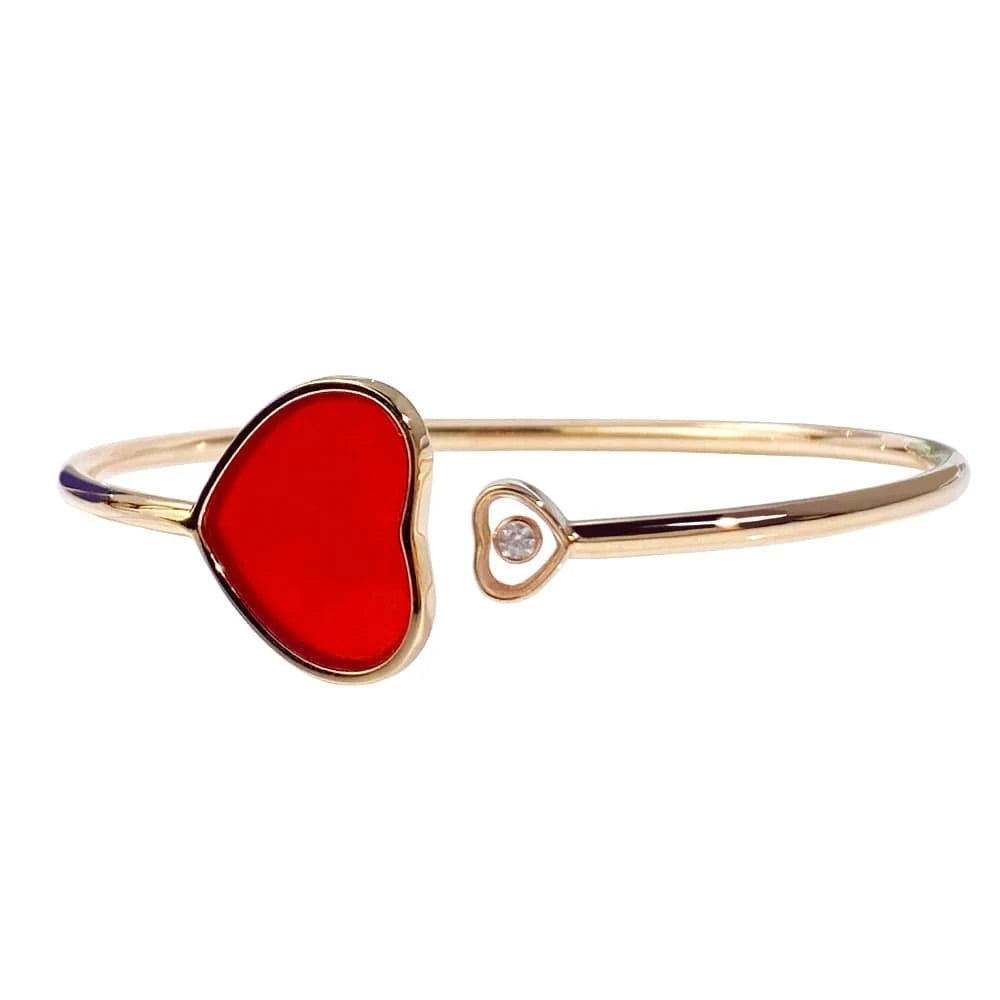 Heart / 18cm / Red agate Diy Supplies Jewelry Accessories Sterling Silver 925 Jewellery Luxury Holiday Jewelry Gold Plated Bracelet For Woman