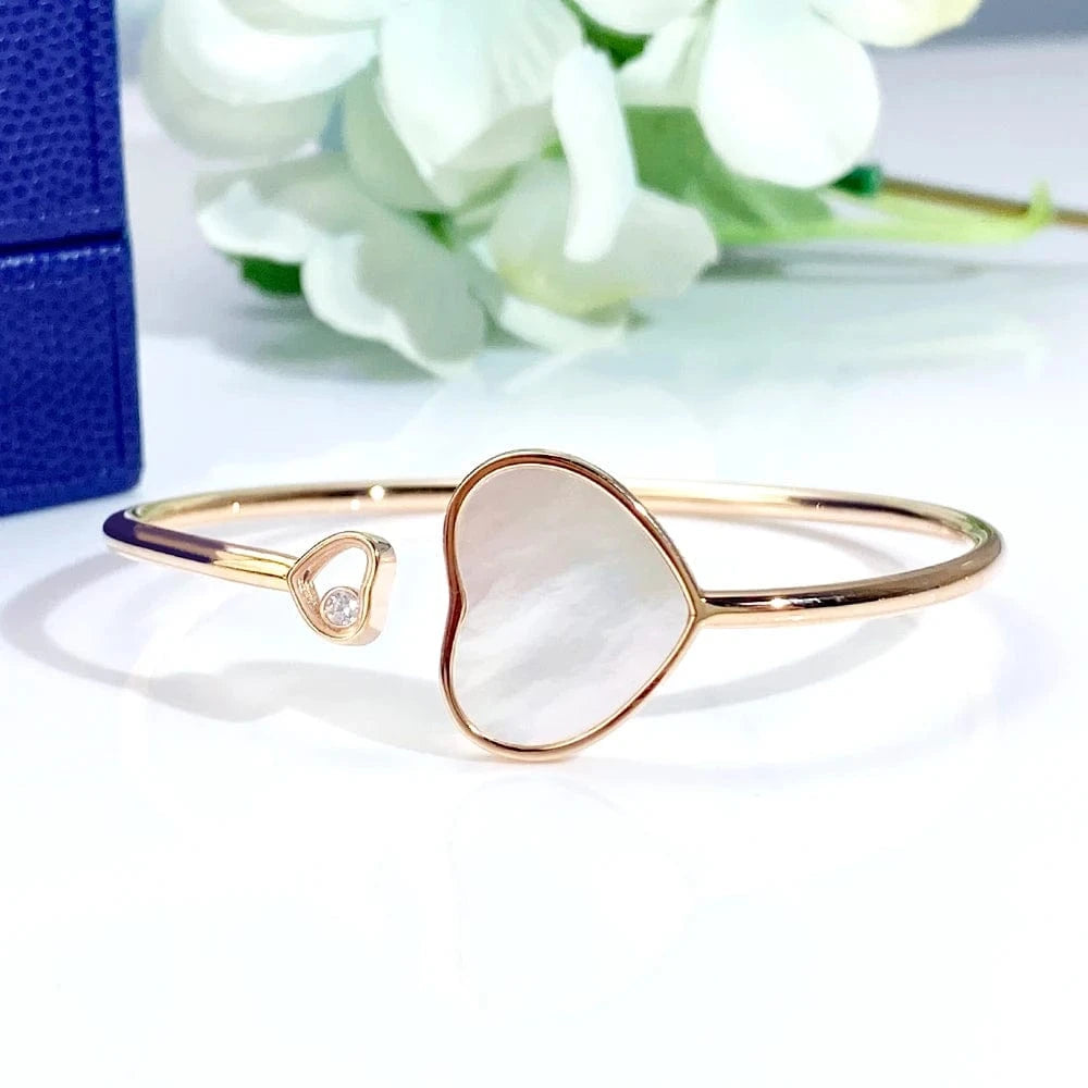 Heart / 18cm / White Fritillaria Diy Supplies Jewelry Accessories Sterling Silver 925 Jewellery Luxury Holiday Jewelry Gold Plated Bracelet For Woman