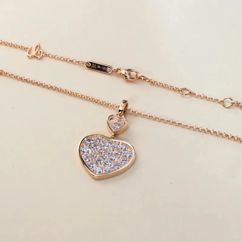 Heart / 50cm / Necklace diamond Diy Supplies Jewelry Accessories Sterling Silver 925 Jewellery Luxury Holiday Jewelry Gold Plated Bracelet For Woman