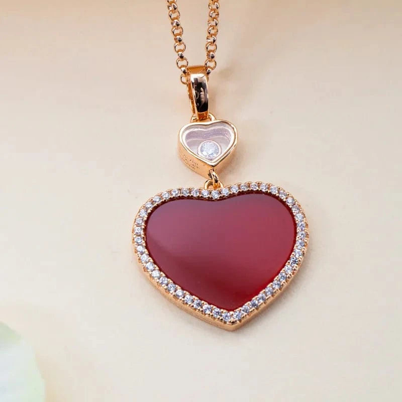 Heart / 50cm / Necklace red agate Diy Supplies Jewelry Accessories Sterling Silver 925 Jewellery Luxury Holiday Jewelry Gold Plated Bracelet For Woman