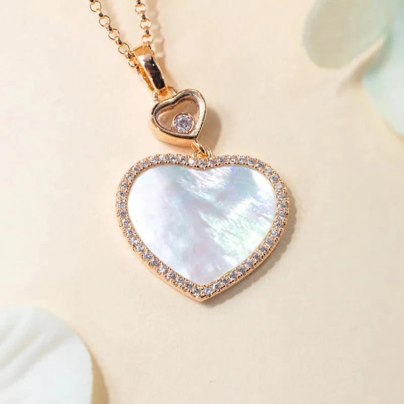 Heart / 50cm / Necklace White Fritillaria Diy Supplies Jewelry Accessories Sterling Silver 925 Jewellery Luxury Holiday Jewelry Gold Plated Bracelet For Woman