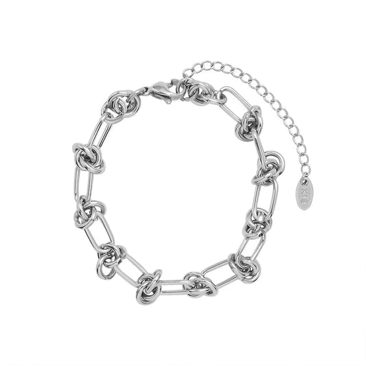 Heavy Industry Handmade European And American Hip Hop Exaggerated Cold Wind Knot Chain Necklace Women's Bracelet Women's Jewelry