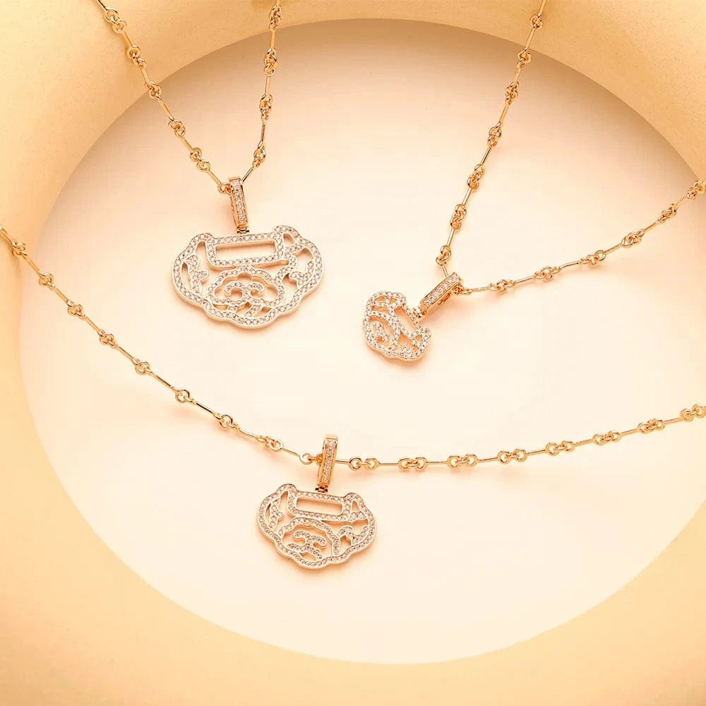 High Grade 18K Electroplating Long Chain Rhodium Pendant Necklace Earring Set Wholesale Vintage Jewelry In 2023