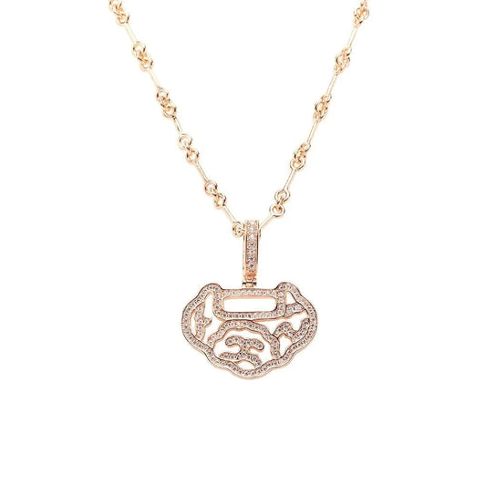 High Grade 18K Electroplating Long Chain Rhodium Pendant Necklace Earring Set Wholesale Vintage Jewelry In 2023