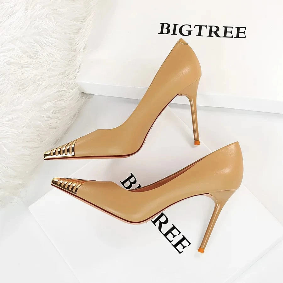 High Heels Women's Stiletto Heels  Autumn New All-match Women's Shoes Black Sexy Temperament Pointed Toe Single Shoes Women