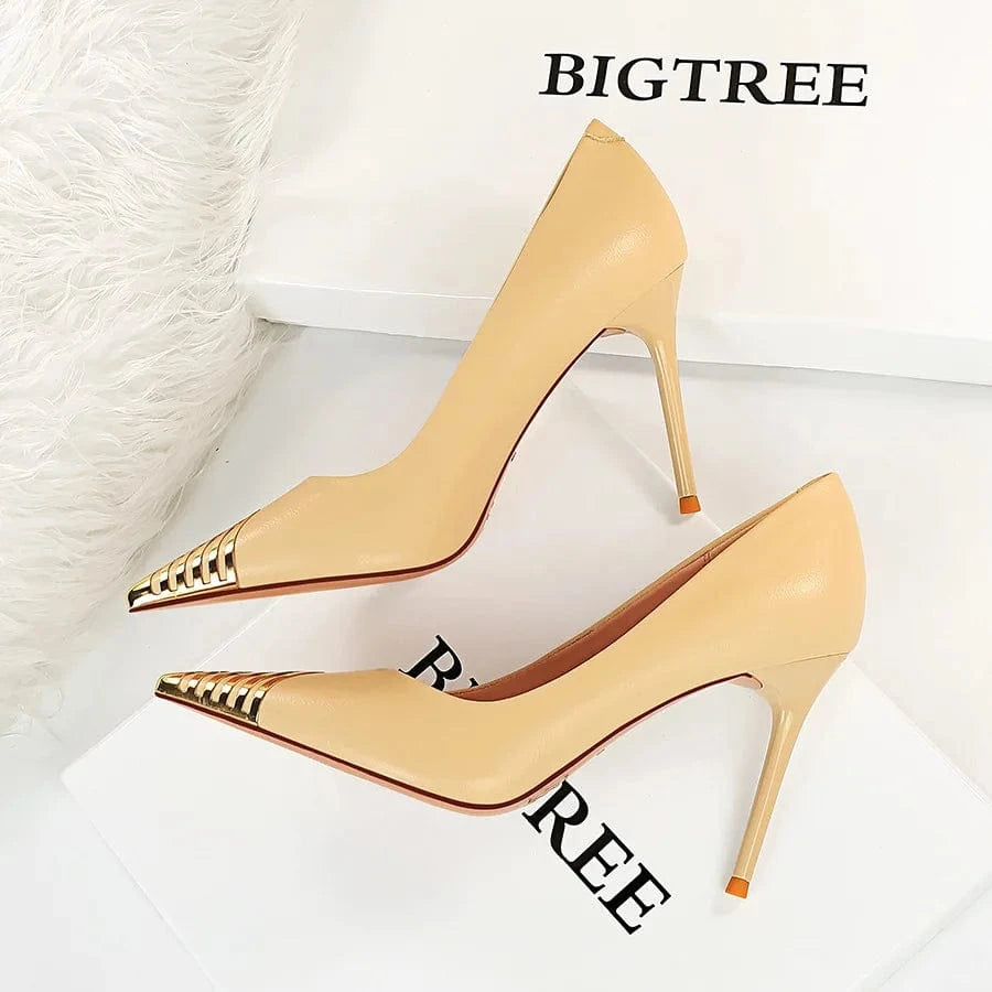 High Heels Women's Stiletto Heels  Autumn New All-match Women's Shoes Black Sexy Temperament Pointed Toe Single Shoes Women
