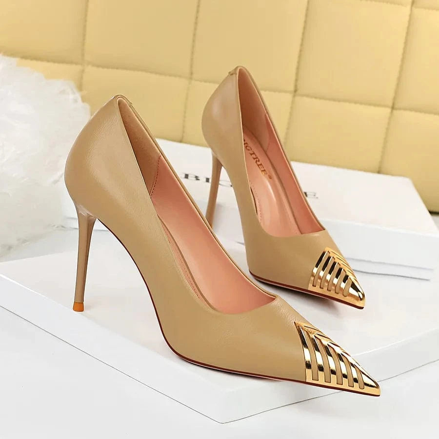 High Heels Women's Stiletto Heels  Autumn New All-match Women's Shoes Black Sexy Temperament Pointed Toe Single Shoes Women