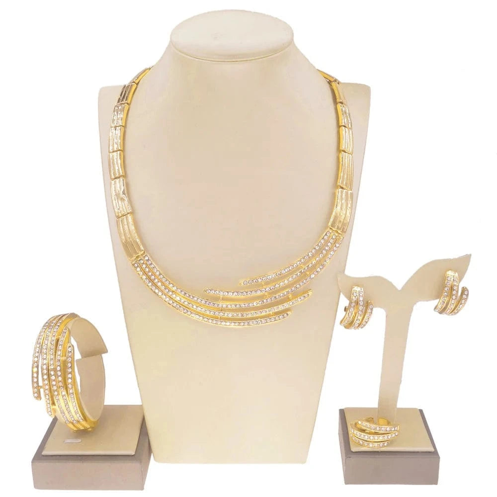 High Quality 18K Gold Plated MOM Jewelry Set / Adjustable / HA0011 Zhuerrui Mother's Day Gift High Quality 18K Gold Plated MOM Jewelry Set Latest Italian Costume Simple Bridal Jewelry Sets HA0011