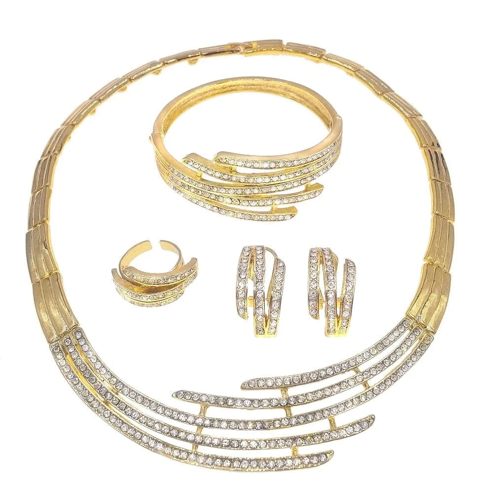 High Quality 18K Gold Plated MOM Jewelry Set / Adjustable / HA0011 Zhuerrui Mother's Day Gift High Quality 18K Gold Plated MOM Jewelry Set Latest Italian Costume Simple Bridal Jewelry Sets HA0011