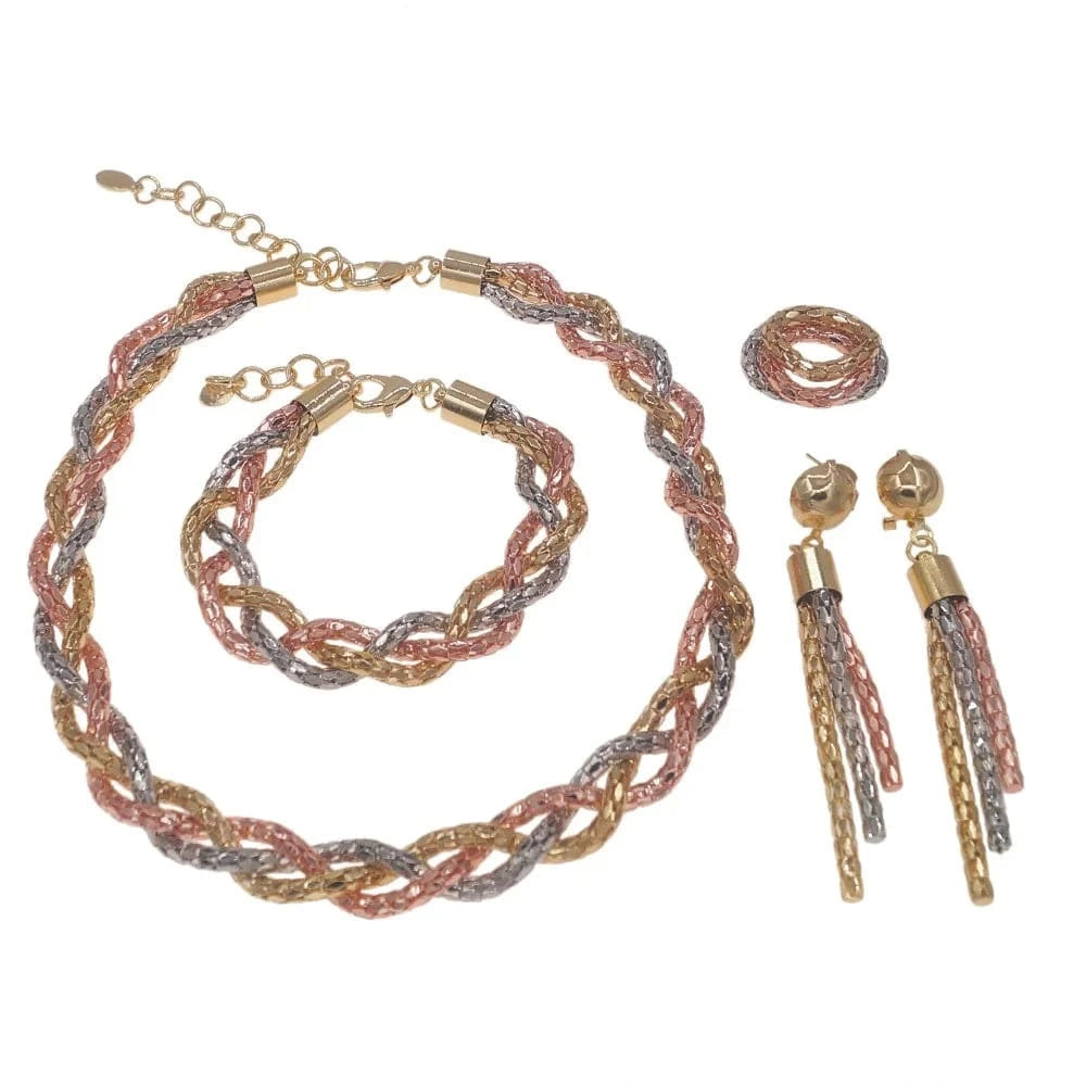 High Quality 18K Gold Plated MOM Jewelry Set / Adjustable / HA0027 Zhuerrui Mother's Day Gift High Quality 18K Gold Plated MOM Jewelry Set Latest Italian Costume Simple Bridal Jewelry Sets HA0027