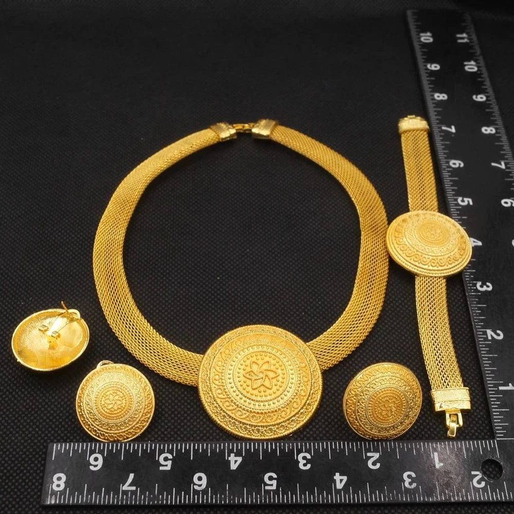 High Quality 18K Gold Plated MOM Jewelry Set / Adjustable / HC21070319 Zhuerrui Mother's Day Gift High Quality 18K Gold Plated MOM Jewelry Set Latest Italian Costume Simple Bridal Jewelry HC21070319