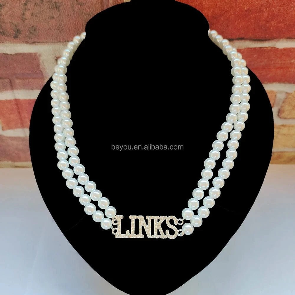 High Quality Customized Sigma Gamma Rho Neck Chain Gold Silver Plating Pendant Inlaid Link Necklace Women's Jewelry