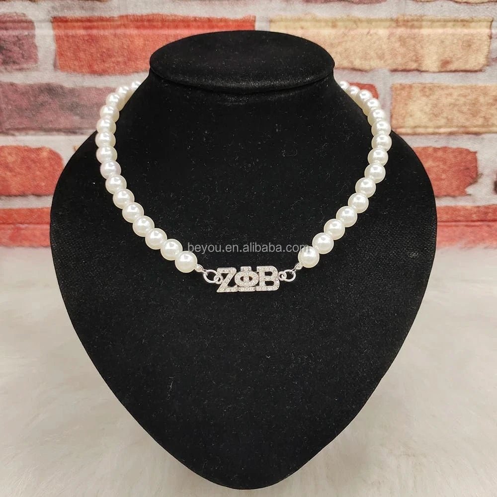 High Quality Customized Sigma Gamma Rho Neck Chain Gold Silver Plating Pendant Inlaid Link Necklace Women's Jewelry