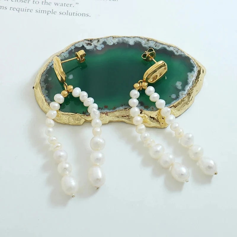 High quality freshwater pearl sweet pendant earrings friendship earrings jewelry