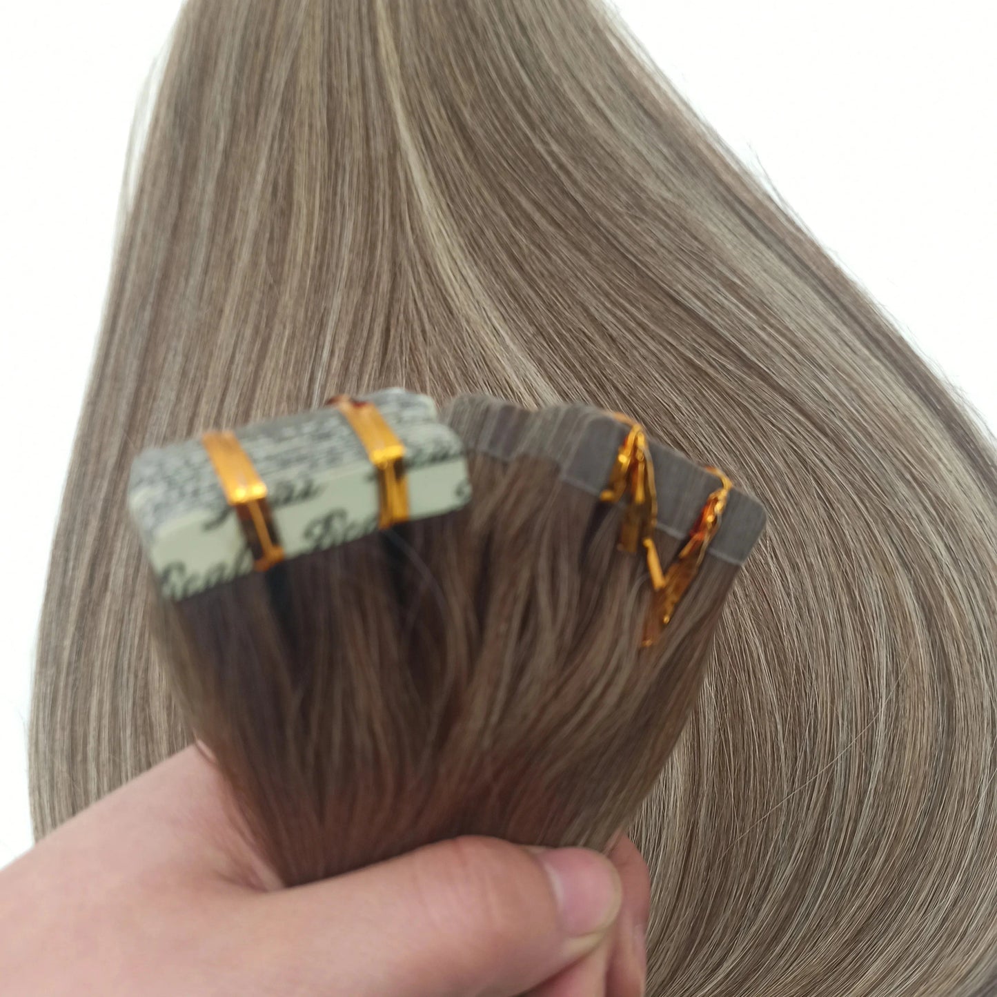 high quality highlight colors regular tape hair factory  strong normal tape in hair seamless tape hair