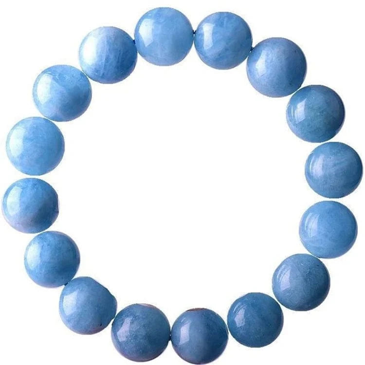 High Quality Hot Sale Aquamarine Beaded Bracelet Factory Sea Blue Gemstone Natural Elegant Aquamarine Stone Charm Beads Bracelet