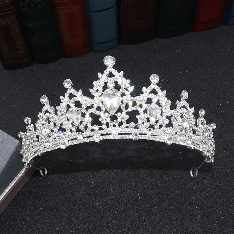 High Quality New Arrivals 25 Colors Beauty Party Pageant Crown Rhinestone Wedding Crystal  Bride Tiaras Crows For Luxury queens