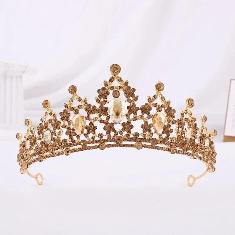 High Quality New Arrivals 25 Colors Beauty Party Pageant Crown Rhinestone Wedding Crystal  Bride Tiaras Crows For Luxury queens