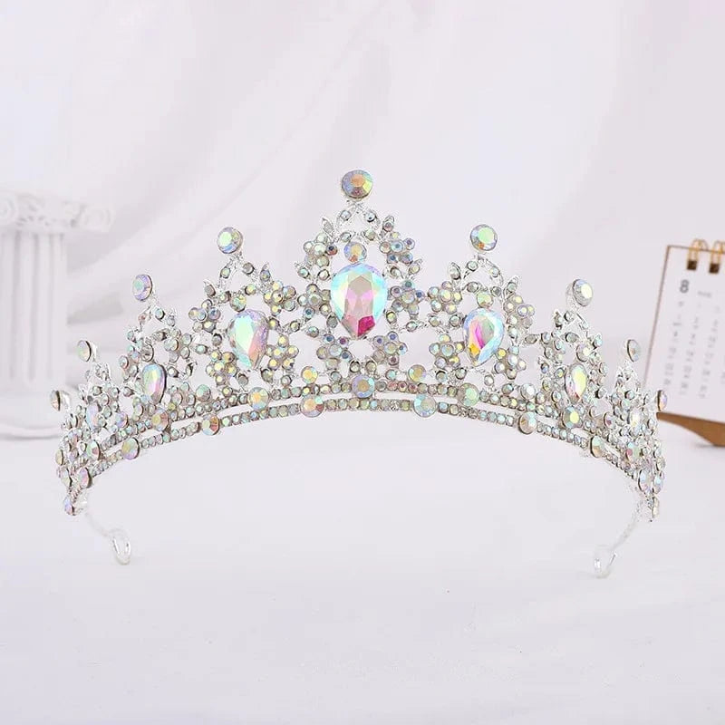 High Quality New Arrivals 25 Colors Beauty Party Pageant Crown Rhinestone Wedding Crystal  Bride Tiaras Crows For Luxury queens
