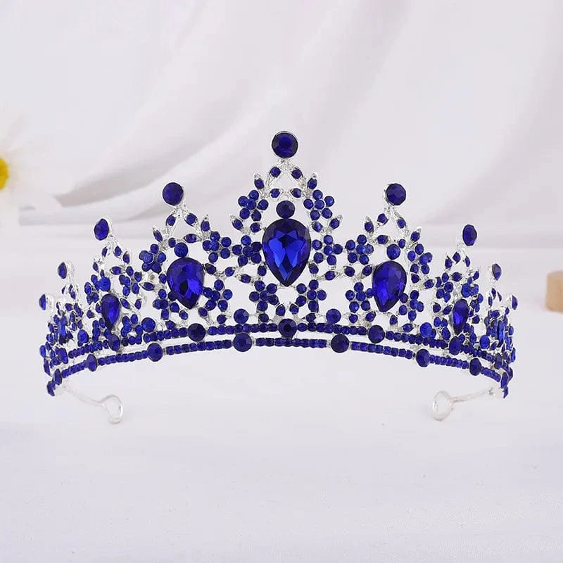 High Quality New Arrivals 25 Colors Beauty Party Pageant Crown Rhinestone Wedding Crystal  Bride Tiaras Crows For Luxury queens