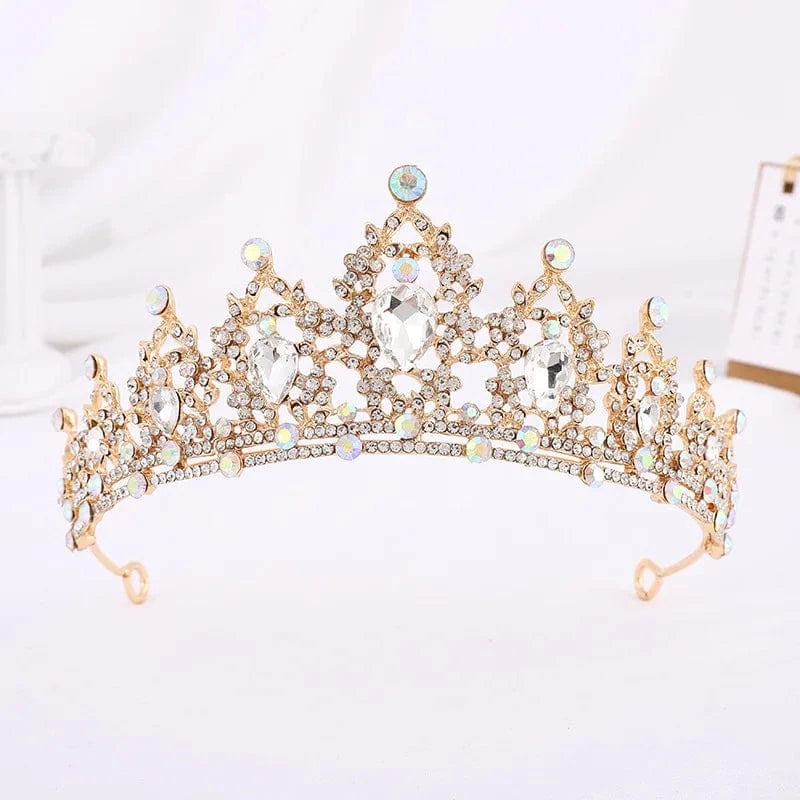 High Quality New Arrivals 25 Colors Beauty Party Pageant Crown Rhinestone Wedding Crystal  Bride Tiaras Crows For Luxury queens