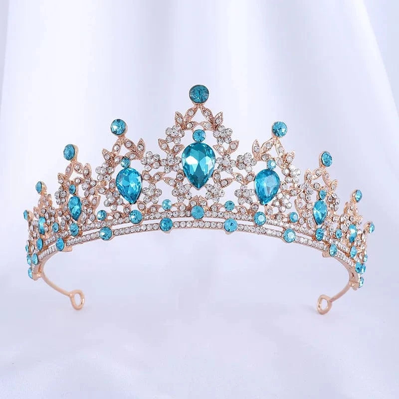 High Quality New Arrivals 25 Colors Beauty Party Pageant Crown Rhinestone Wedding Crystal  Bride Tiaras Crows For Luxury queens