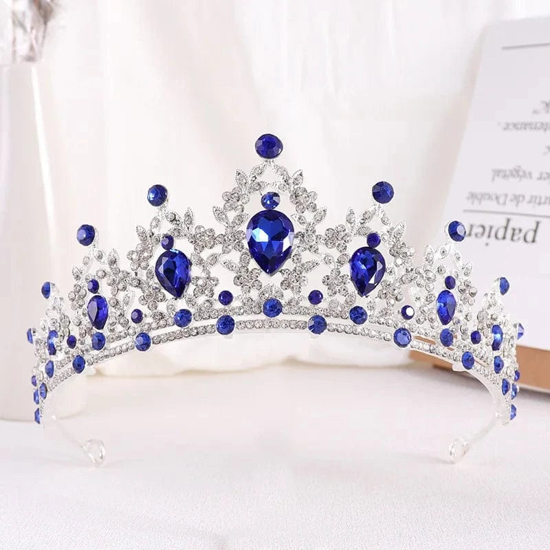 High Quality New Arrivals 25 Colors Beauty Party Pageant Crown Rhinestone Wedding Crystal  Bride Tiaras Crows For Luxury queens