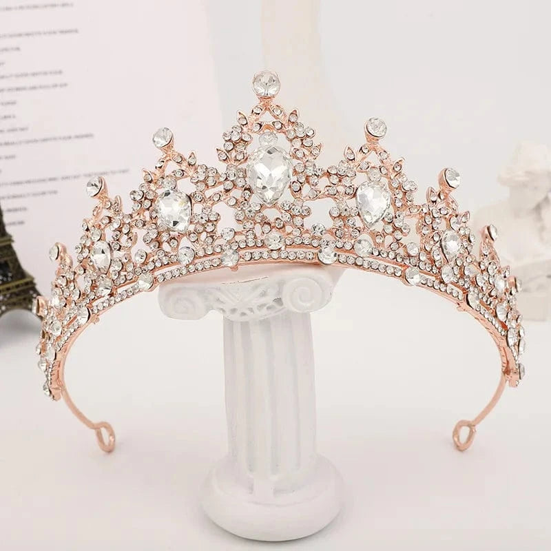 High Quality New Arrivals 25 Colors Beauty Party Pageant Crown Rhinestone Wedding Crystal  Bride Tiaras Crows For Luxury queens