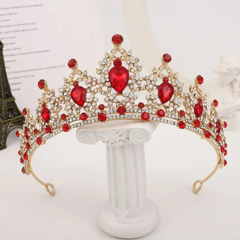High Quality New Arrivals 25 Colors Beauty Party Pageant Crown Rhinestone Wedding Crystal  Bride Tiaras Crows For Luxury queens