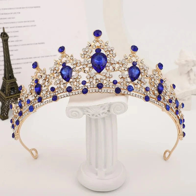 High Quality New Arrivals 25 Colors Beauty Party Pageant Crown Rhinestone Wedding Crystal  Bride Tiaras Crows For Luxury queens