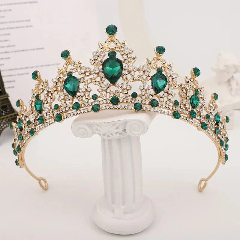 High Quality New Arrivals 25 Colors Beauty Party Pageant Crown Rhinestone Wedding Crystal  Bride Tiaras Crows For Luxury queens