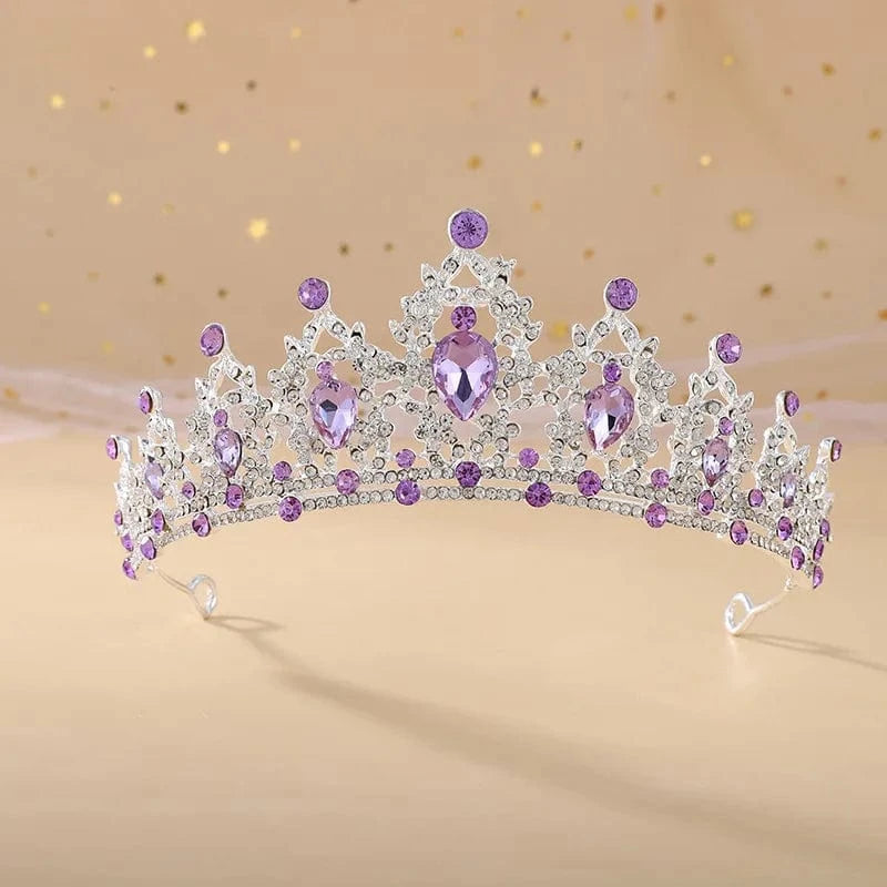 High Quality New Arrivals 25 Colors Beauty Party Pageant Crown Rhinestone Wedding Crystal  Bride Tiaras Crows For Luxury queens