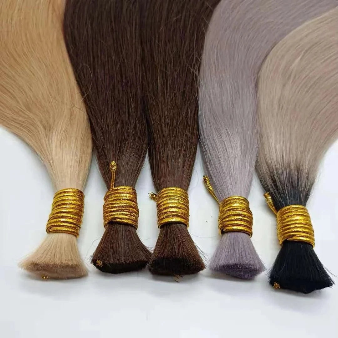 High Quality Ombre Virgin Human Hair Blond Unprocessed Russian quality Hair Bulk