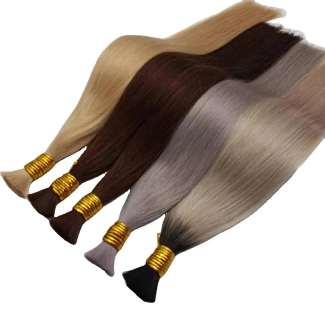 High Quality Ombre Virgin Human Hair Blond Unprocessed Russian quality Hair Bulk