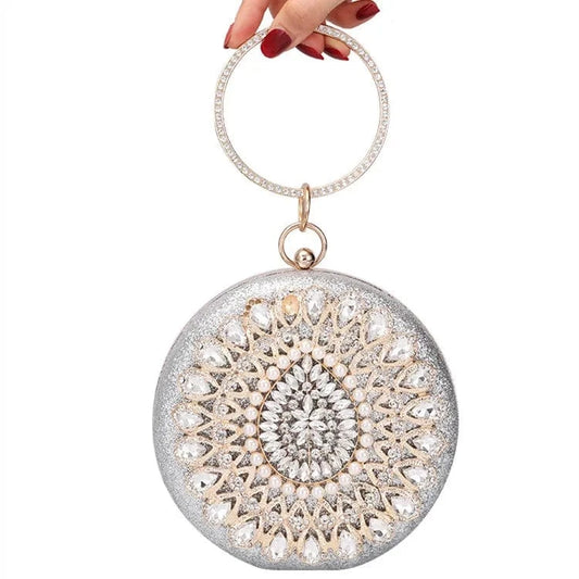 high quality party pearl evening clutch rhinestone purse women unique handbags diamond crystal clutch purse