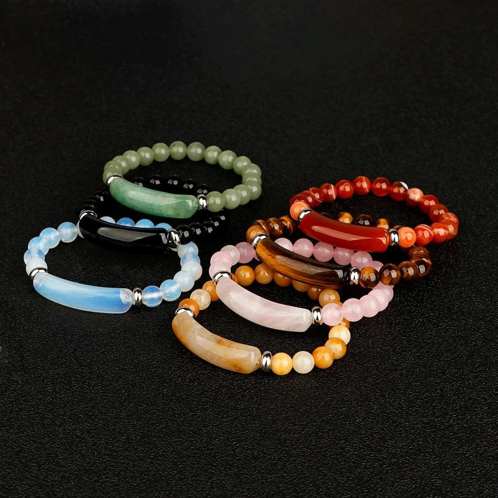 High Quality Pink Crystal Bead Bracelet Women Natural Tiger Eye Stone Bangles Girls Wholesale Charms Jewelry